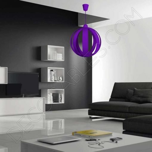 Lámpara Colgante Esférica modelo Magali 6 Lámpara colgante esfera modelo Magali morada