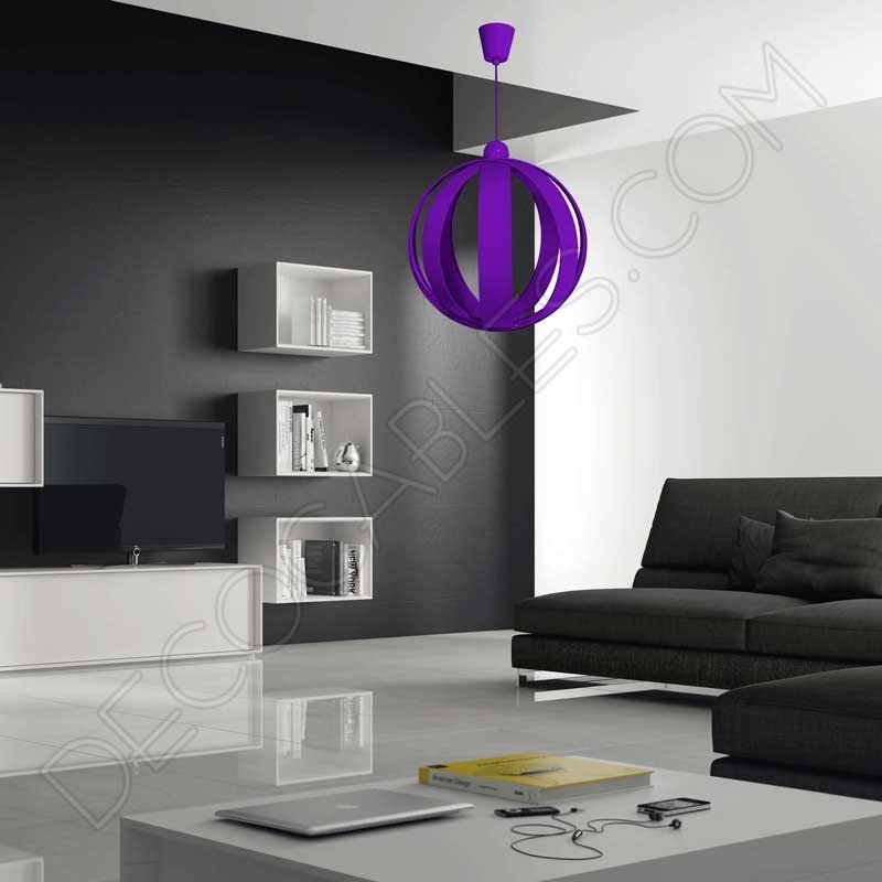 Lámpara colgante esfera modelo Magali morada Lámpara colgante esfera modelo Magali morada