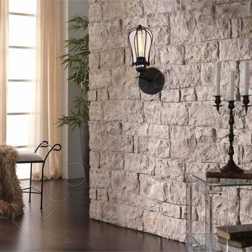Lámpara Aplique de pared Vintage con Jaula 3 Lámpara aplique de pared Vintage negro mate con jaula