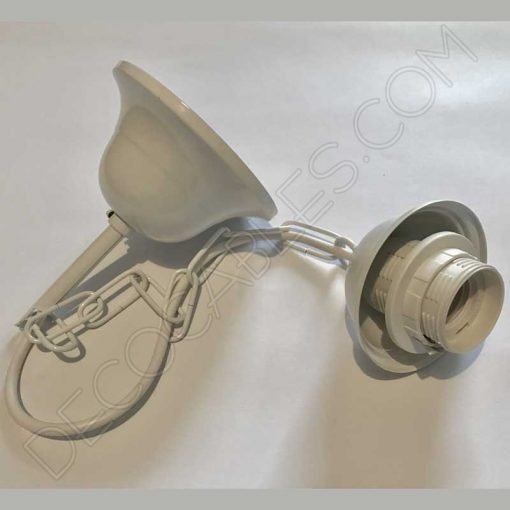 Conjunto Florón Cadena y Portalámparas 4 Conjunto florón cadena y portalámparas blanco