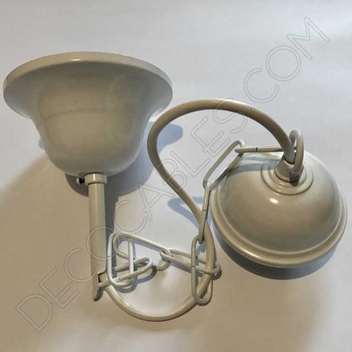 Conjunto Florón Cadena y Portalámparas 3 Conjunto florón cadena y portalámparas blanco