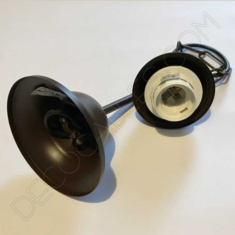 Conjunto florón cadena y portalámparas marrón Conjunto florón cadena y portalámparas marrón