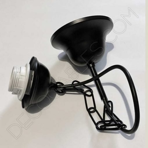 Conjunto Florón Cadena y Portalámparas 13 Conjunto florón cadena y portalámparas negro