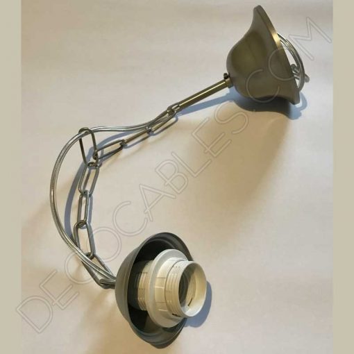 Conjunto Florón Cadena y Portalámparas 21 Conjunto florón cadena y portalámparas plata