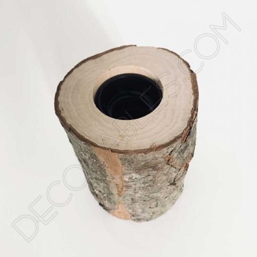 Portalámparas tronco de madera 2 Cubre portalámparas tronco de árbol