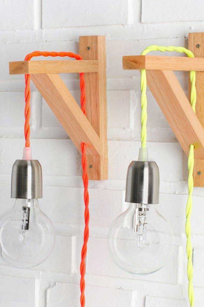 ¿Cómo decorar con cable de cuerda? 4 Lámpara cuerda trenzada