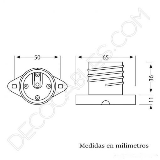 Portalámparas zócalo Retro porcelana plata Elektra 7 Portalámparas negro de porcelana zócalo modelo Elektra