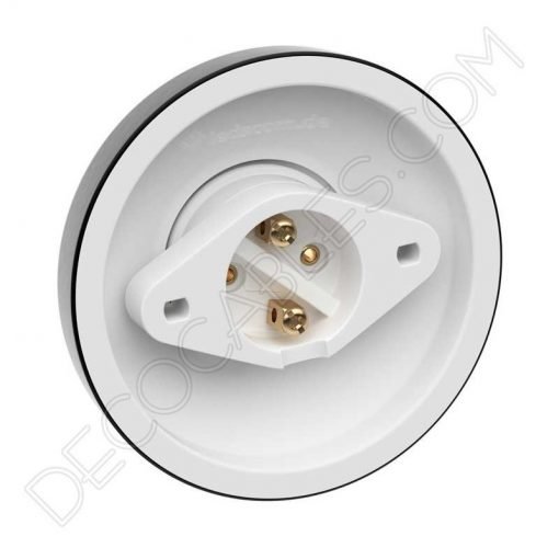 Portalámparas zócalo Retro porcelana negro Elektra 5 Portalámparas negro de porcelana zócalo modelo Elektra