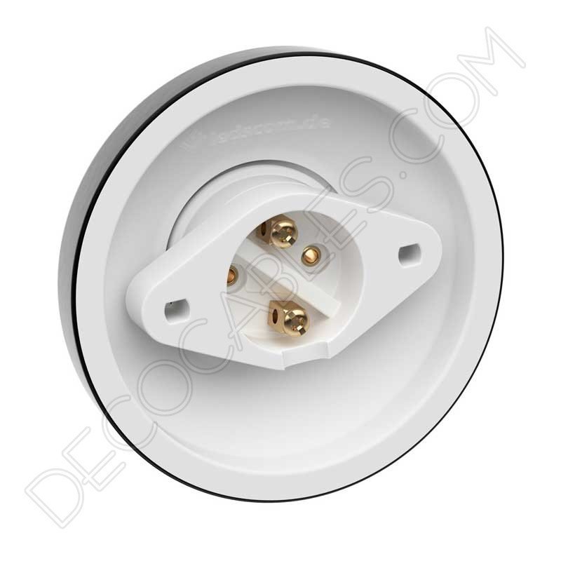 Portalámparas negro de porcelana zócalo modelo Elektra Portalámparas negro de porcelana zócalo modelo Elektra