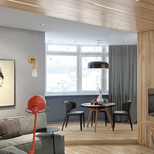 Foco de madera con brazo fijo simple8 6 Foco aplique de pared en latón y madera