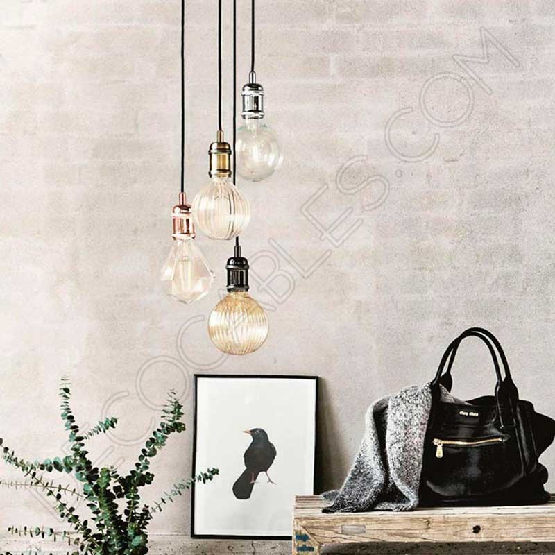 Bombilla decorativa globo filamento led rayada transparente 95mm Bombilla decorativa globo filamento led rayada transparente 95mm