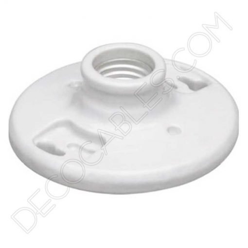 Portalámparas zócalo de porcelana Retro Vintage 2 Portalámparas zócalo porcelana blanca retro vintage