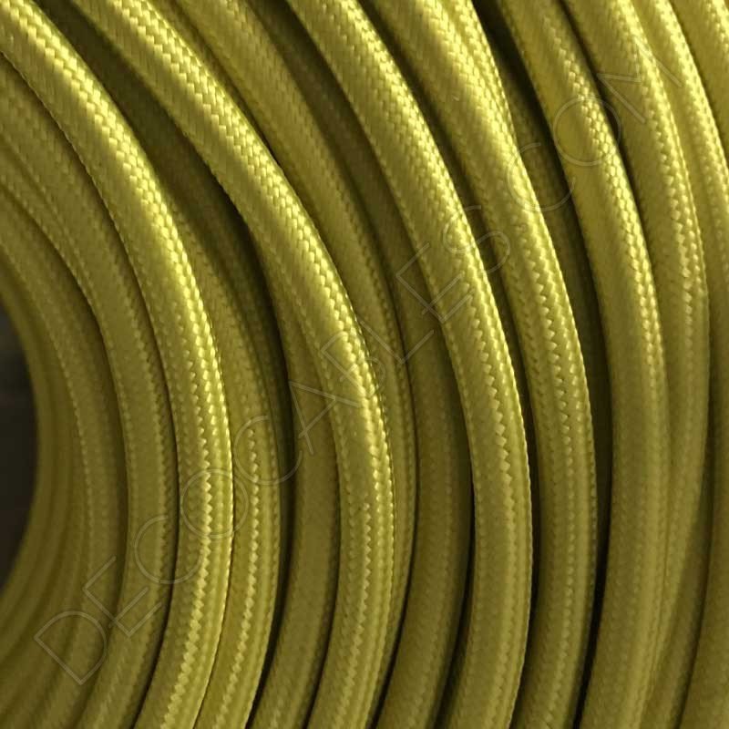 Cable textil eléctrico amarillo limón Cable textil eléctrico amarillo limón