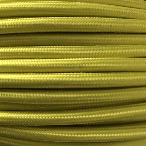 Cable textil eléctrico amarillo limón