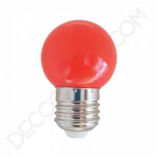 Bombilla esférica led roja