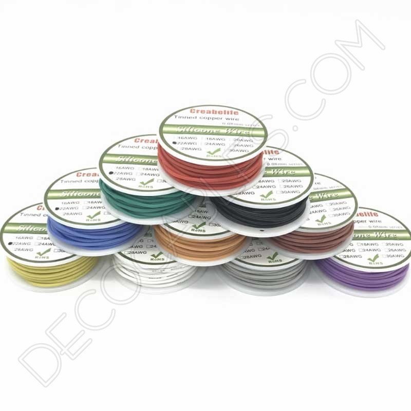 Cable de silicona marrón claro Cable de silicona marrón claro