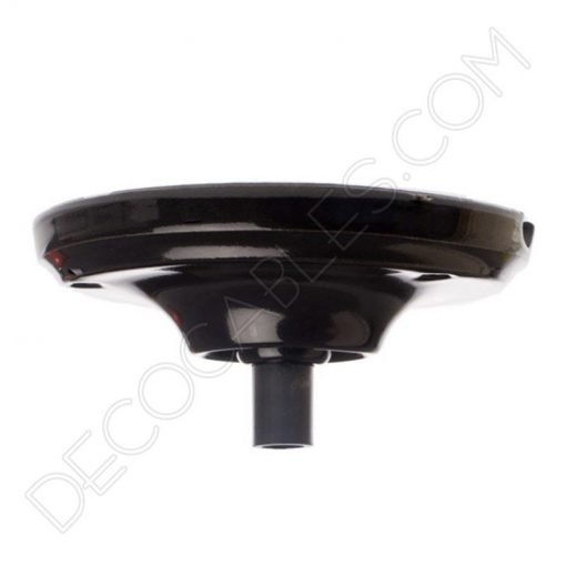 Florón cerámica esmaltada (varios colores) 8 Florón cerámica esmaltada para soporte de lámparas negro