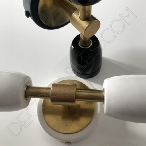 Lámpara Aplique de pared o techo Retro en cerámica y latón 3 Lámpara aplique retro cerámica y latón