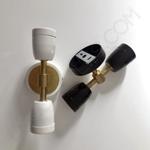 Lámpara aplique retro cerámica y latón