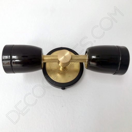 Lámpara Aplique de pared o techo Retro en cerámica y latón 5 Lámpara aplique retro cerámica y latón