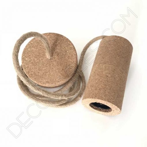 Lámpara colgante de corcho natural 2 Lámpara colgante de corcho