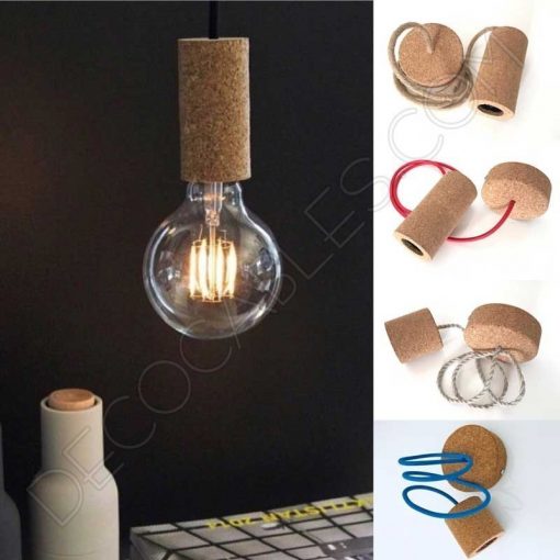 Lámpara colgante de corchoLámpara colgante de corcho