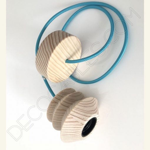 Lámpara colgante de madera modelo pagoda