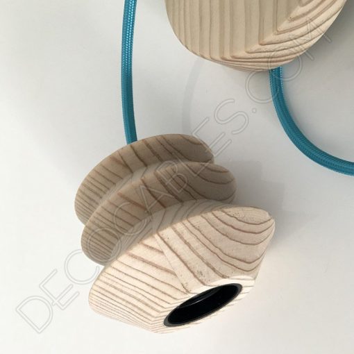 Lámpara colgante de madera modelo pagoda