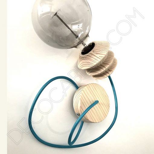 Lámpara colgante de madera modelo pagoda