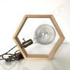 Lámpara de sobremesa de madera modelo Hexágono 6 Lámpara de madera hexágono