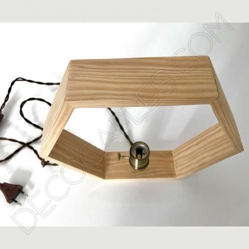 Lámpara de madera hexágono