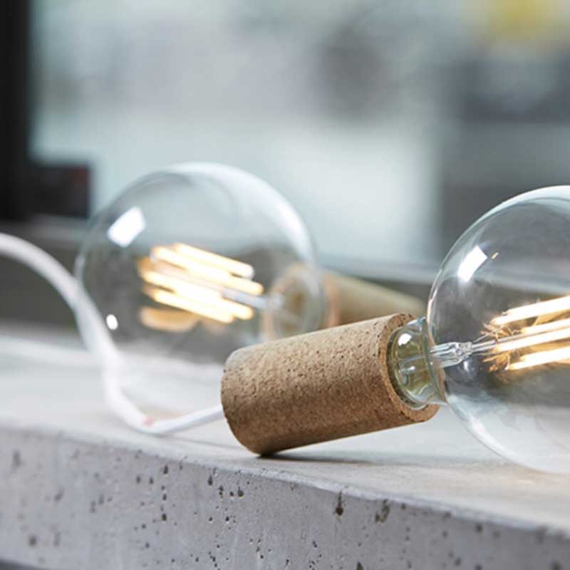 Portalámparas de corcho Portalámparas de corcho