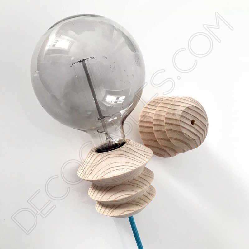 Portalámparas de madera modelo pagoda Portalámparas de madera modelo pagoda