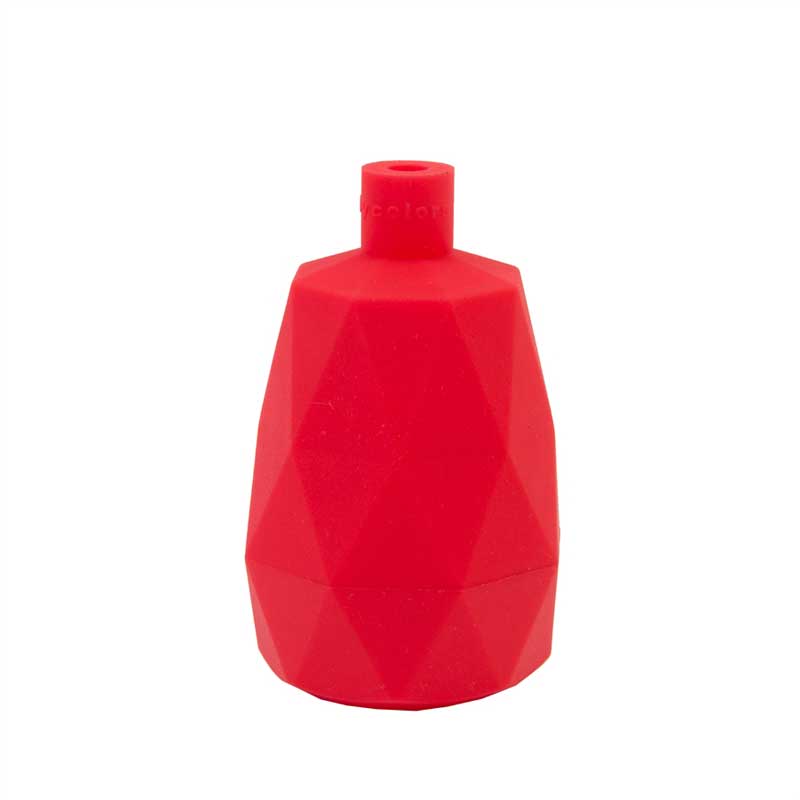 Portalámparas de silicona modelo facet geométrico rojo Portalámparas de silicona modelo facet geométrico rojo