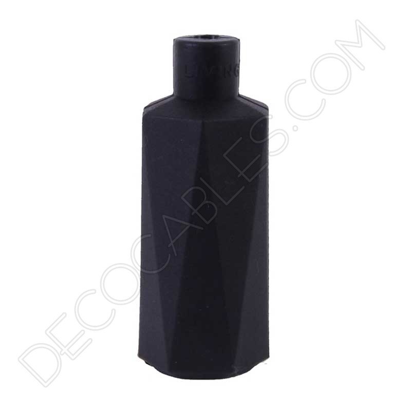 Portalámparas de silicona modelo hexa negro Portalámparas de silicona modelo hexa negro