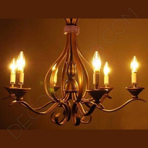 Bombilla Vela de Filamento Led Gold 4 Bombilla vela rizada filamento led gold cristal ámbar