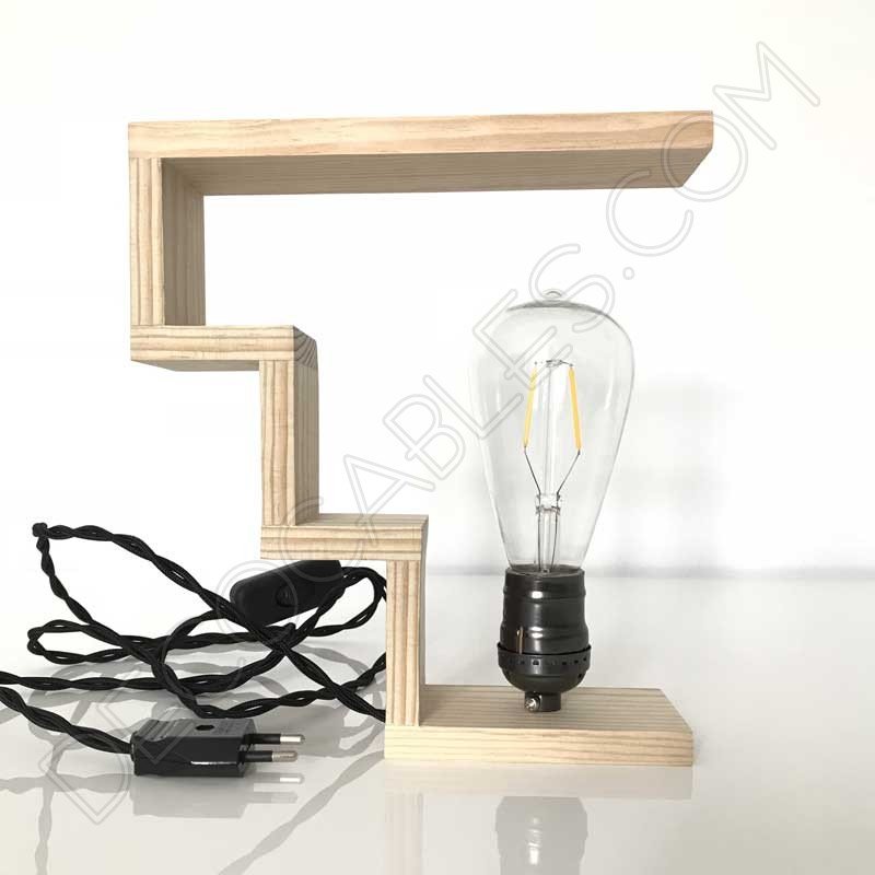 Lámpara de sobremesa de madera modelo escalier Lámpara de sobremesa de madera modelo escalier