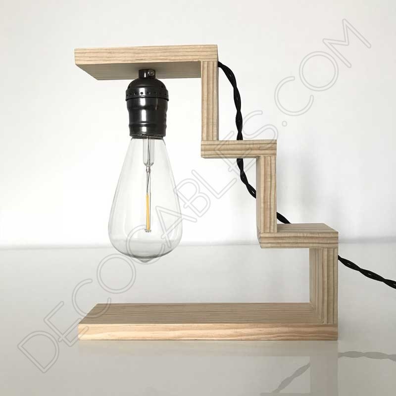 Lámpara de sobremesa de madera modelo escalier Lámpara de sobremesa de madera modelo escalier