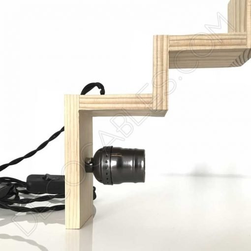 Lámpara de sobremesa de madera modelo Escalier 4 Lámpara de sobremesa de madera modelo escalier