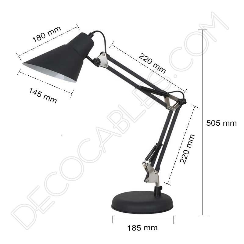 Lámpara flexo de escritorio articulado modelo lugo Lámpara flexo de escritorio articulado modelo lugo