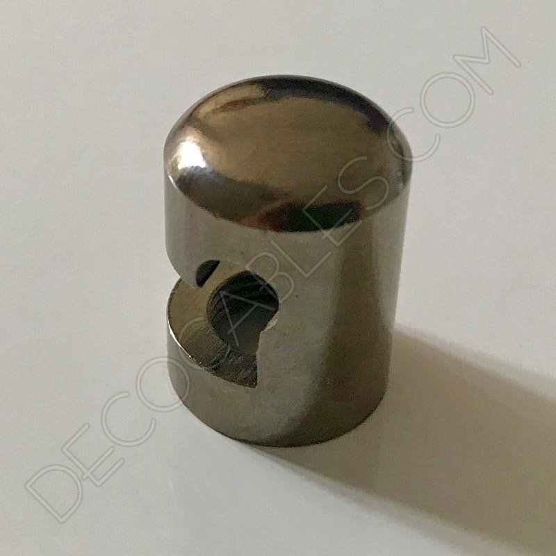 Gancho metálico para cable gris perla Gancho metálico para cable gris perla