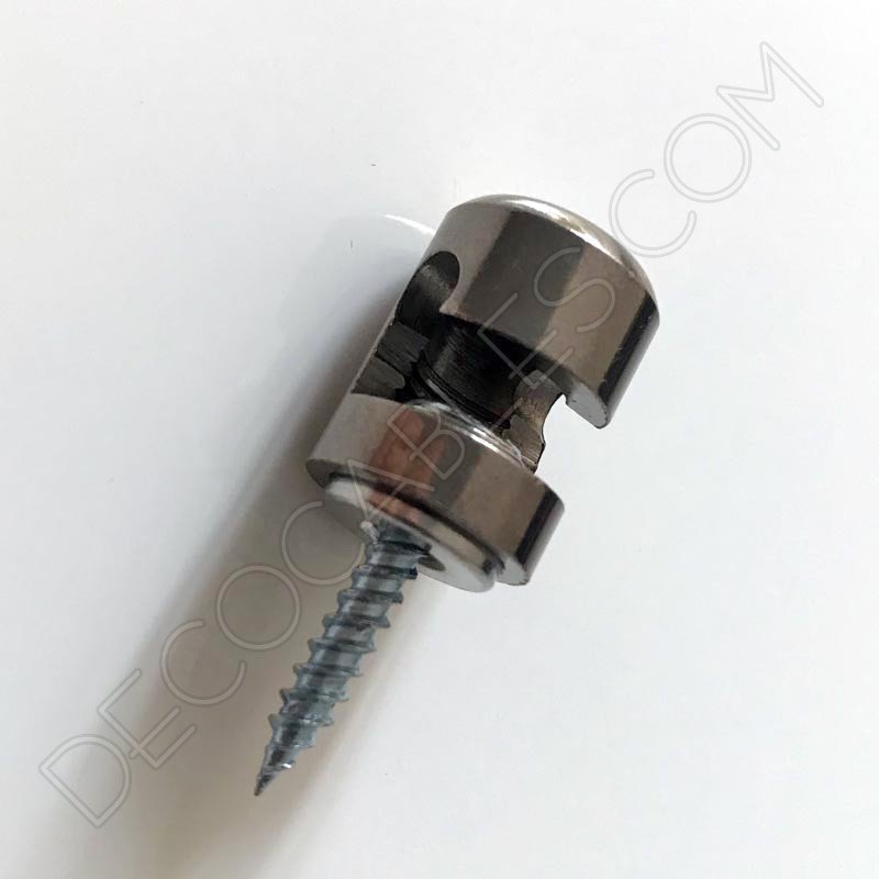 Gancho metálico para cable gris perla Gancho metálico para cable gris perla