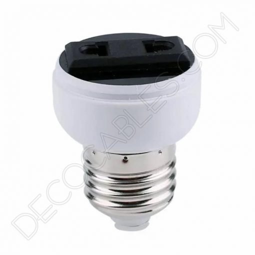Adaptador convertidor de casquillo E27 a enchufe europeo