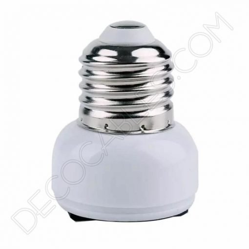 Adaptador convertidor de casquillo E27 a enchufe europeo