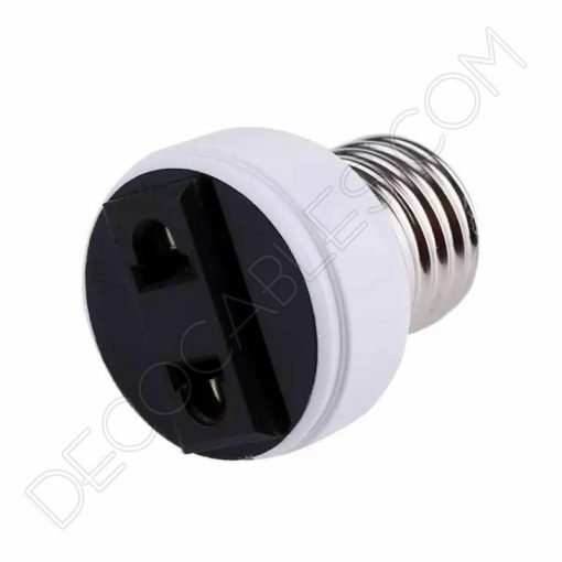 Adaptador convertidor de casquillo E27 a enchufe europeo