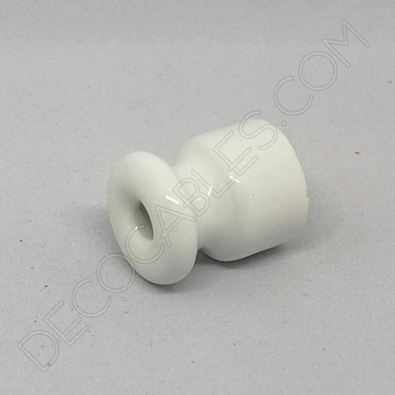 Aislador cerámico blanco para cable eléctrico trenzado Aislador cerámico blanco para cable eléctrico trenzado