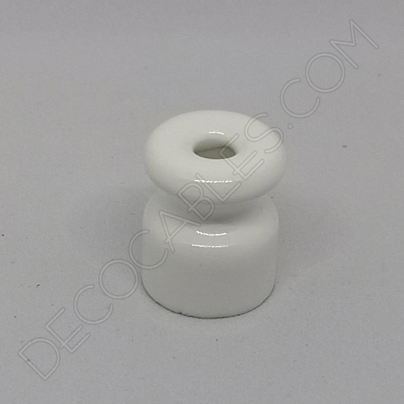 Aislador cerámico blanco para cable eléctrico trenzado Aislador cerámico blanco para cable eléctrico trenzado