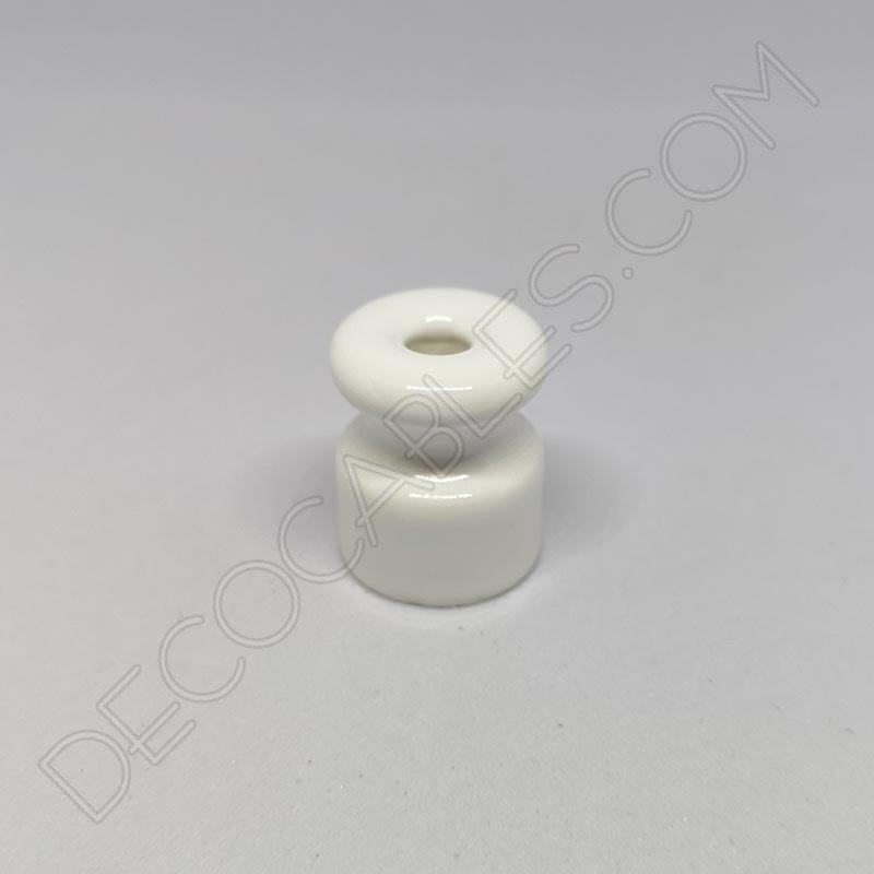 Aislador cerámico blanco para cable eléctrico trenzado Aislador cerámico blanco para cable eléctrico trenzado