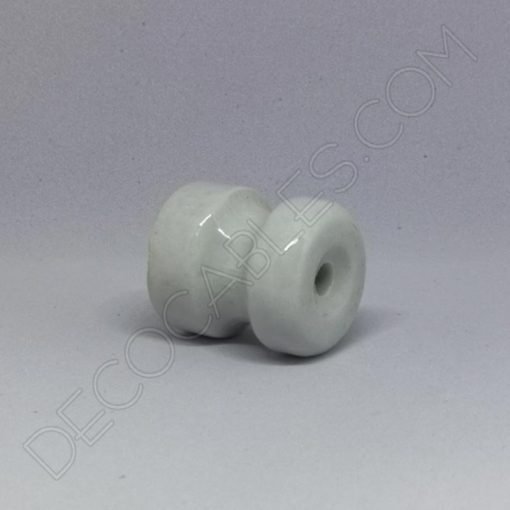 Aislador de porcelana grande para cable trenzado (blanco) 3 Aislador de porcelana grande para cable eléctrico trenzado de cuerda