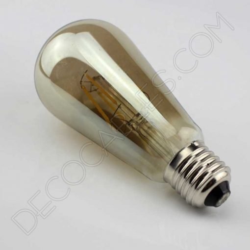 Bombilla filamento Led Pebetero Smoky 4 Bombilla pebetero led cristal ahumado smoky smoked E27